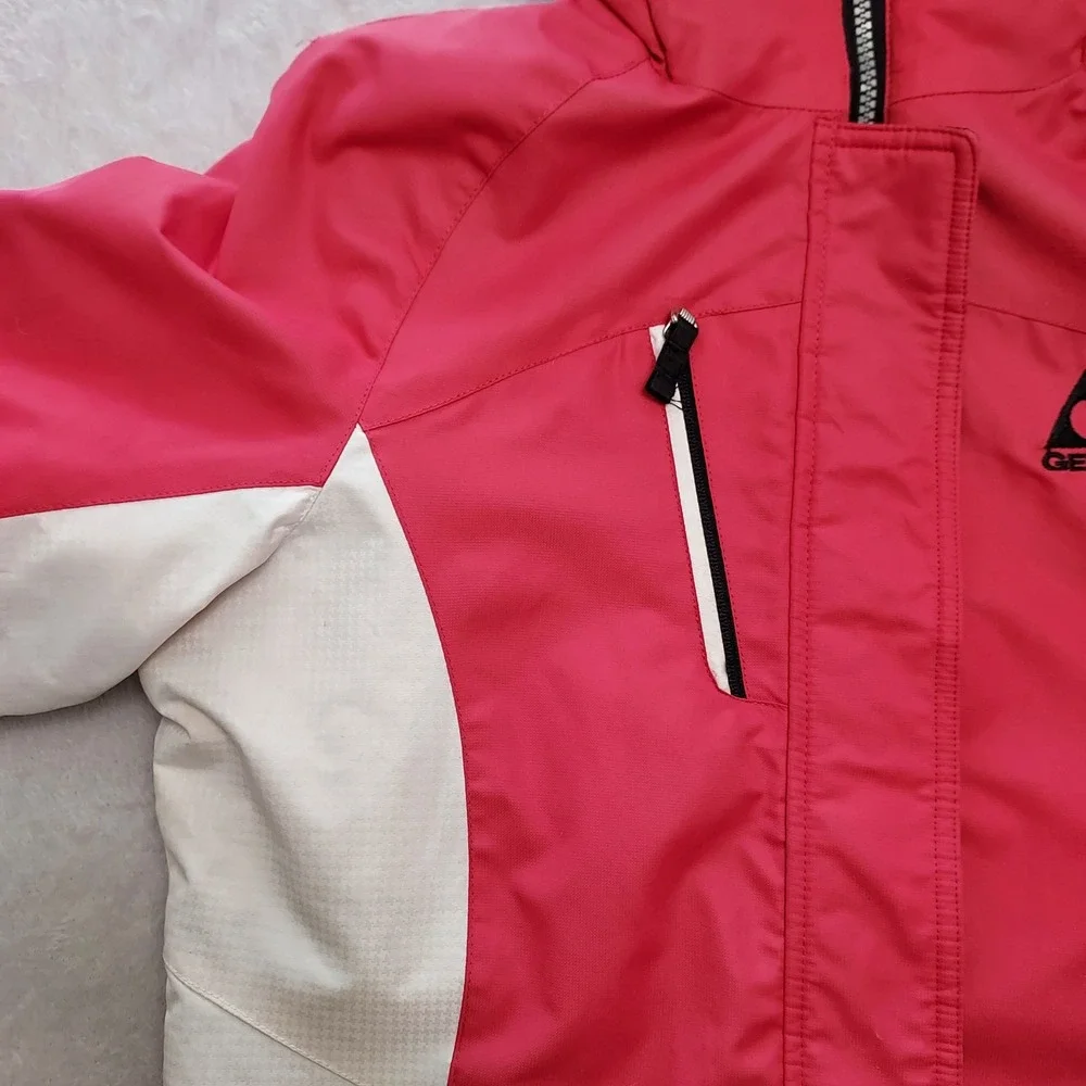 Gerry Girls Pink White Colorblock Hooded Ski Jacket Insulated Winter Coat